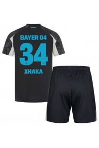 Fotbalové Dres Bayer Leverkusen Granit Xhaka #34 Dětské Třetí Oblečení 2024-25 Krátký Rukáv (+ trenýrky)